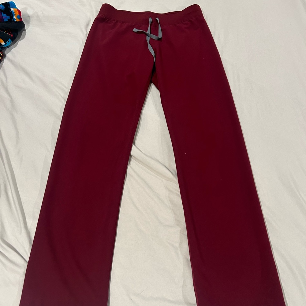 Figs maroon scrub pants